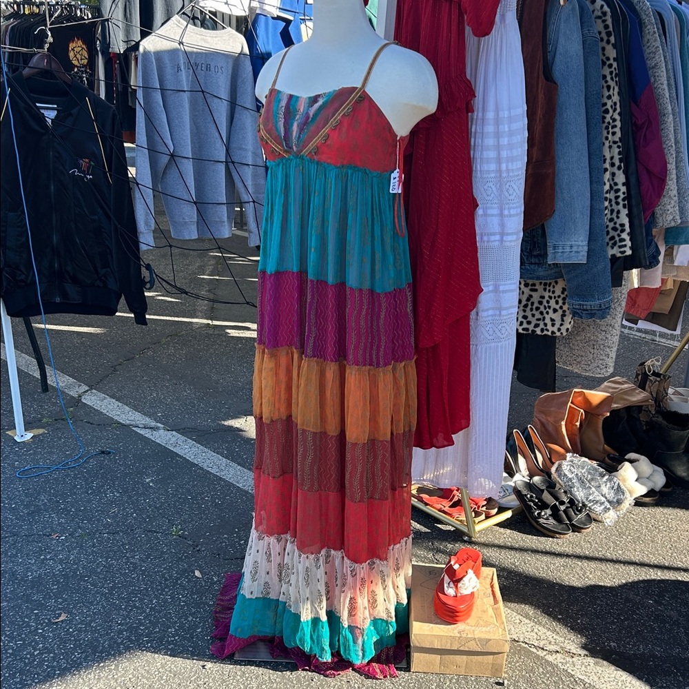 Free People Multicolor Striped Maxi Dress